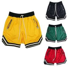 Mens Athletic Running Breathable Mesh Shorts Gym Workout Quick Dry Basketball Short Pants Drawstring Elastic Waist Sport Trouser 2024 - buy cheap