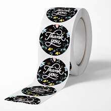 Rollo de pegatinas hechas a mano con diseño Floral, sello de sobre para recuerdo de boda y fiesta, Kawaii, 500 Uds. 2024 - compra barato