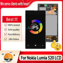 4.0'' Original For Nokia Lumia 520 LCD Display Touch Screen Digitizer With Frame Assembly For Lumia 520 LCD Replacement 2024 - купить недорого