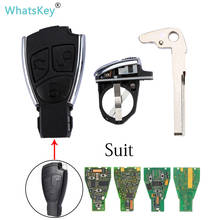 WhatsKey NEW Modified Smart Key Shell for Mercedes for Benz C E Class W203 W204 Remote auto Key Case Uncut Blank Blade 3 Button 2024 - buy cheap