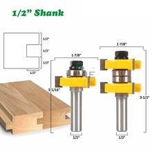 Juego de fresas de mango de 1/2 "y 12,7 MM para madera, juego de brocas de enrutador con lengüeta y ranura, 1-1/2 Tenon, 2 unids/set 2024 - compra barato