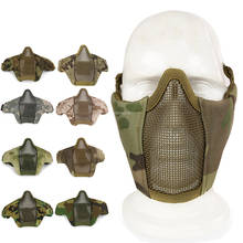 Máscara facial para paintball airsoft, máscara meia-face de proteção para prática de paintball, acessório para caça 2024 - compre barato