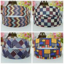 SUPWRF 16 22mm 38 50 75mm lattice chevron Printed grosgrain ribbon hair bow DIY hair accessories decoration 50 Yards B0929 2024 - buy cheap