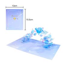 3D Pop-up Christmas Crystal Planet Greeting Cards Birthday Postcards Invitations GXMA 2024 - buy cheap