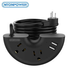 Ntonpower-tomada universal, interruptor us, 2 portas usb, cabo de extensão 10ft, para viagem de negócios, casa e hote 2024 - compre barato