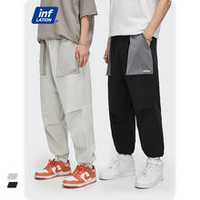 INFLATION Men Joggers Pants Streetwear 2021 Spring Fashion Color Block Gray Pockets Hip Hop Pants Men Trousers 3581S21 2024 - buy cheap
