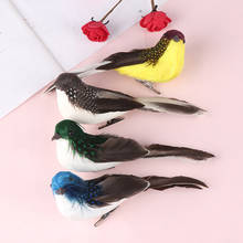 Mini pájaros falsos, plumas artificiales, palomas de espuma, decoración de jardín de boda, adorno 2024 - compra barato