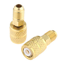 Adaptador 1/4 "sae fêmea 1/4" 2 peças r410a macho mangueira de carregamento para bomba a vácuo para mini ar condicionado split 2024 - compre barato