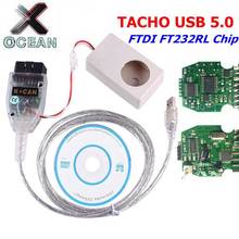 Ferramenta de diagnóstico automotivo vag tacho v 5.0, versão usb para vag tacho 5.0 com chip ftdi ft232rl, nec mcu 24c32 ou 24c64 obd2 2024 - compre barato