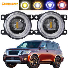 2 Pieces Car LED Lens Fog Light Assembly Angel Eye Daytime Running Lamp DRL 30W 8000LM 12V Styling For Nissan Armada 2003-2008 2024 - buy cheap