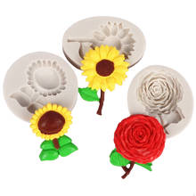 Sunflower Rose Chrysanthemum Silicone Mold Sugarcraft Chocolate Cupcake Baking Mold Fondant Cake Decorating Tools 2024 - buy cheap