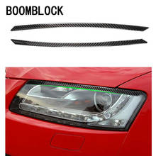 BOOMBLOCK Front Head Lamp Cover Trim Headlight Eyebrow Eyelid Carbon Fiber Sticker for Audi A4 A4L B8 A5 2009-2016 accessories 2024 - buy cheap