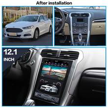 Aotsr-REPRODUCTOR Multimedia para coche Tesla, pantalla Vertical de 12,1 ", Android 8,1, DVD, navegación GPS, unidad estéreo para Ford Mondeo 2013-2017 2024 - compra barato