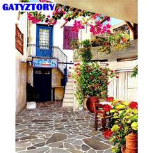 GATYZTORY Painting By Numbers Kits For Adults 60x75cm Frame Greece Landscape Oil Paint By Number Modern Home Wall Art Photo 2024 - buy cheap