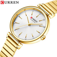 От CURREN, мужские новые женские часы Роскошные брендовые часы простые Кварцевые женские Водонепроницаемый наручные часы Женская мода часы reloj mujer 2024 - купить недорого