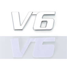 Universal Car Metal Silver V6 Logo 3D Decal Badge Emblem Sticker Auto Number Stickers Car Accessories Car Sticker Sugar Skull 2024 - buy cheap