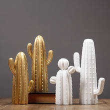 Fengshui-Planta de simulación nórdica, adornos de Cactus de resina para el hogar, sala de estar, figuritas artesanales, Arte, Oficina, decoración de escritorio 2024 - compra barato