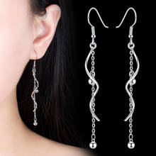 KOFSAC Earrings Trendy 2020 Women 925 Silver Jewelry Elegant Long Tassel Wave Chain Gold Colour Earring Lady Party Accessories 2024 - buy cheap