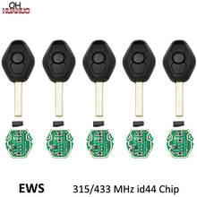 5 pces * ews 3 botões chave remota inteligente para bmw 3 5 7 séries e38 e39 e46 315 mhz/433 mhz com id44 (pcf7935) chip hu92 lâmina 2024 - compre barato