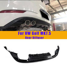 Black PP Car Rear bumper diffuser lip spoiler For Volkswagen VW Golf 7 VII standard And GTI 2017 2018 Mid Outlet 2024 - buy cheap