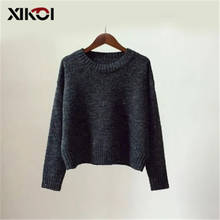 XIKOI Autumn Winter Women Sweaters And Pullovers Korean Style Long Sleeve Sweater Casual Solid Knitted Jumpers Sweter Mujer 2024 - buy cheap
