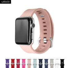 Спортивный ремешок URVOI для Apple Watch series 5 4 3 2 1 силиконовый ремешок для iWatch с пряжкой на запястье для iWatch дышащая Замена 2024 - купить недорого