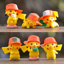 Figuras de acción de Pokemon Takara Tomy, Mini juguetes originales de dibujos animados, 6 unids/set, modelo Original de Pvc 2024 - compra barato