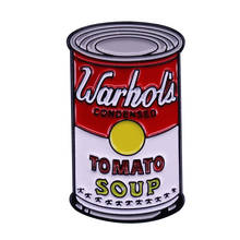Warhol soup can brooch Art jewelry 2024 - buy cheap