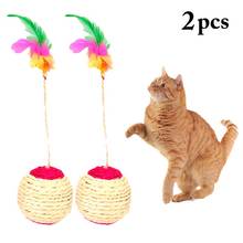 Brinquedo engraçado de gatos, brinquedo de penas para gatos de estimação, gatinho, sisal, brinquedo de gatos dropshipping, 2024 - compre barato