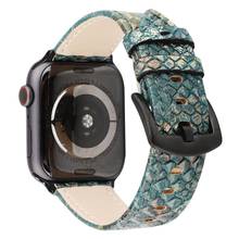 Ремешок кожаный для Apple Watch Series 2 3 4 5 38 мм 42 мм 40 мм 44 мм 2024 - купить недорого