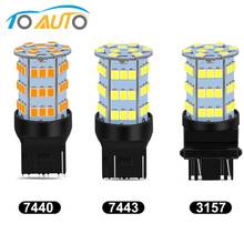 1pcs T20 W21/5W 7443 7440 W21W Led bulb T25 3157 54SMD 2835 Chips Light Car Tail Bulb Brake Lights Turn Reverse Lamp 12V White 2024 - buy cheap
