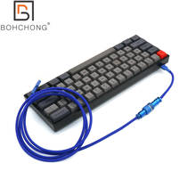 Mini cabo usb tipo c de manga única, cabo para teclado mecânico com aviador colorido gx12 2024 - compre barato