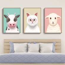 Quadro decorativo moderno para sala de estar, animal de estimação, gato, corvino, quarto das crianças, pintura criativa suspensa, tela, arte para parede 2024 - compre barato