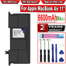 HSABAT 6600mAh A1406 A1495 батарея высокой емкости для Apple MacBook Air 11 "A1465 2012 A1370 2011 производство 2024 - купить недорого