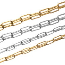 1 Meter 3 4 7mm Stainless Steel Chain Gold Oval Link Bulk Chains DIY Wallet Chain Jewelry Necklace Making Handmade Wholesale 2024 - buy cheap
