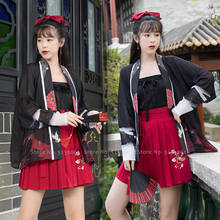 Roupões de hanfu estilo retrô chinês antigo, tops, vestido japonês, saias de kimono, cardigan, roupas de moda oriental 2024 - compre barato