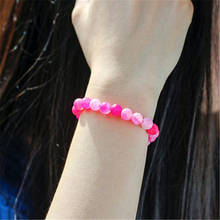 Pulseira de oração de buda para mulheres e homens, joia clássica de pedra natural e rosa, bracelete com contas redondas e chakra 2024 - compre barato