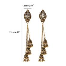 Tassel Jhumka Indian Ethnic Bollywood Long Chain Dangle Earrings Fashion Jewelry 2024 - buy cheap