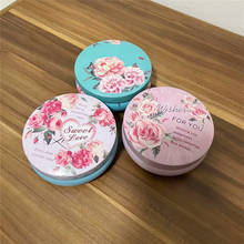 1pc Flower Drum Tin Box Storage Organizer Rose Tea Cans Candle Jar DIY Making Kit Sweet Candy Chocolate Box Wedding Gifts 2024 - buy cheap