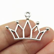 WYSIWYG 10pcs Crown Pendant Charms DIY Jewelry Making Jewelry Finding 2 Colors Antique Silver Color Antique Bronze Color 20x30mm 2024 - buy cheap