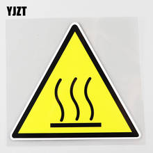 YJZT 12.4CM×11.2CM Caution Hot Surface Warning Decal PVC Car Sticker 12C-0170 2024 - buy cheap