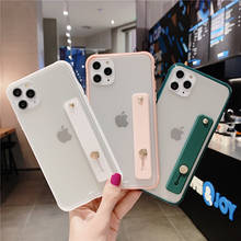 Shockproof Bumper Transparent Phone Case For iPhone 11 Pro X XR XS Max 8 7 6 6S Plus Clear Soft TPU Wrist strap stand Back Cover 2024 - buy cheap