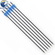18/12/6 / 24pcs carbon arrow spine 500 carbon arrow 8mm arrow and black, suitable for recurve compound hunting bow 2024 - buy cheap