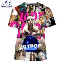 Camisetas con estampado de Gaga para hombre y mujer, camiseta 3D de cantante Sexy, ropa deportiva divertida Unisex, Tops, E003-4 2024 - compra barato