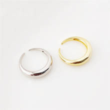 Sole Memory Simple Smooth Creative Arc Silver Color Female Resizable Opening Rings SRI625 2024 - buy cheap