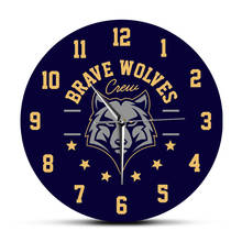 Brave Wolves Animal Head Printed Acrylic Wall Clock Cartoon Wildlife Modern Design Quartz Mute Wall Decor Clocks Hanging Watch 2024 - buy cheap