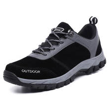 Zapatos de senderismo populares para hombre, zapatillas deportivas de malla de cuero nobuk para exteriores, con cordones, de escalada, a la moda 2024 - compra barato