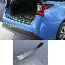 Car Sticker External Outside Rear Bumper Panel Trunk Trim Cover Stainless Steel Plate Pedal 1pcs For Toyota Prius 2019 2020 2021 2024 - buy cheap