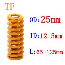 1pcs Yellow spring Light Load Stamping Compression Mould Die Spring Outer Diameter 25mm Inner Diameter 12.5mm Length65-125mm 2024 - buy cheap