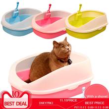 Pet  Toilet  Cat Litter Box Cat  Tray Teddy Anti-Splash Toilette  with cat litter shovel Puppy Cat Indoor Home Sandbox 2024 - buy cheap